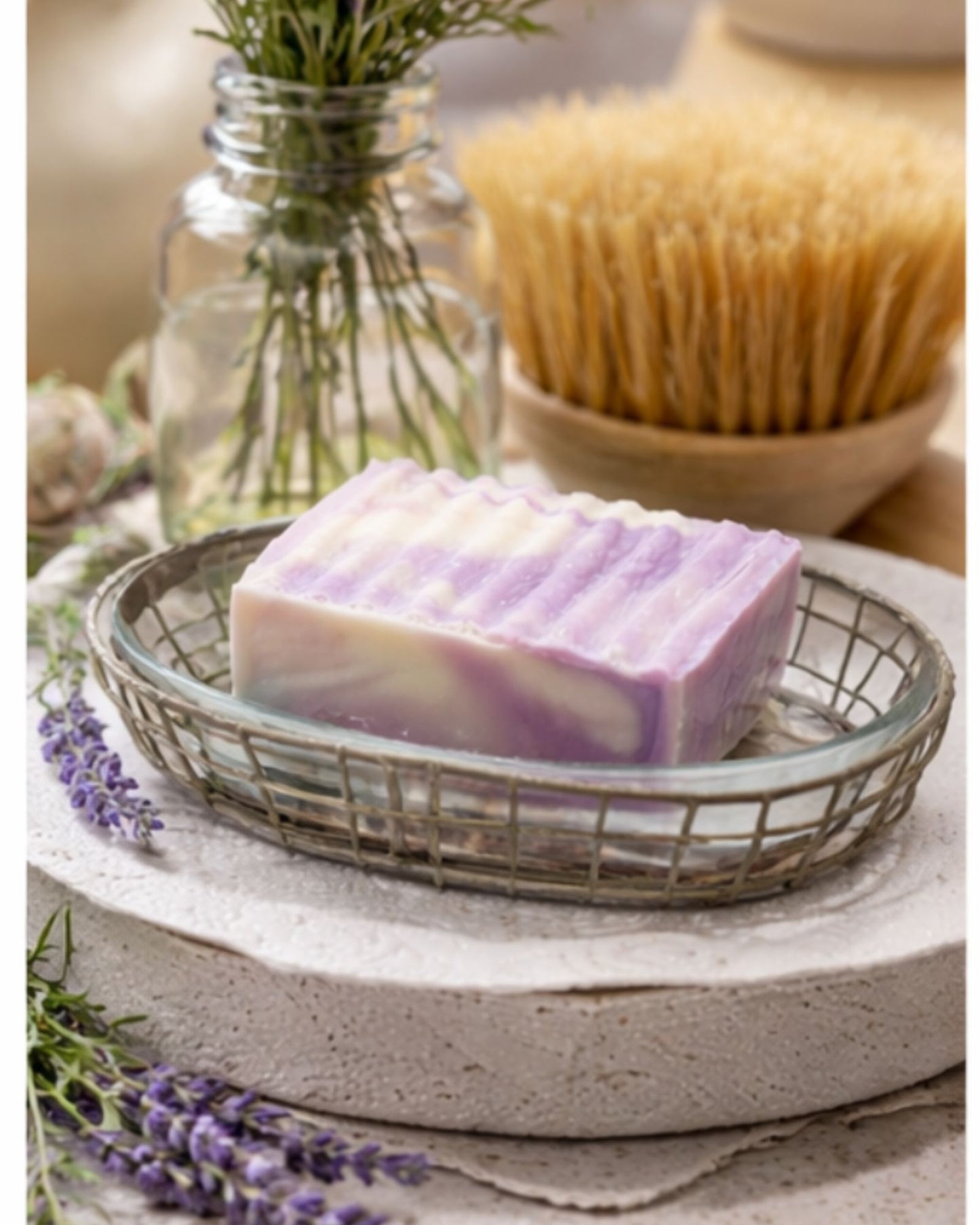 Soap Dish with Glass Liner